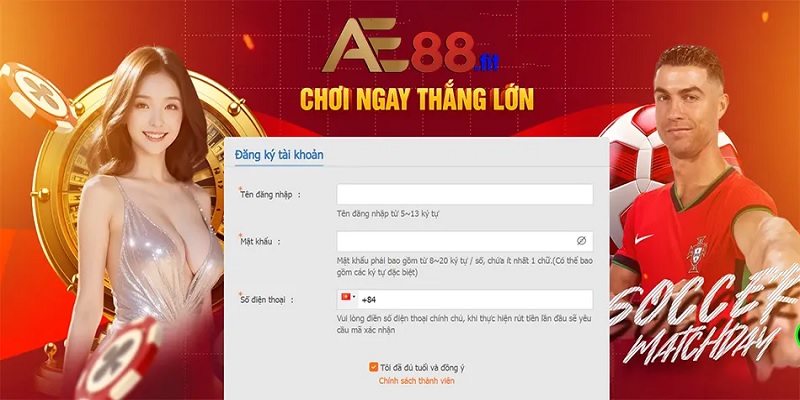 Hội viên điền đầy đủ thông tin vào biểu mẫu của nhà cái